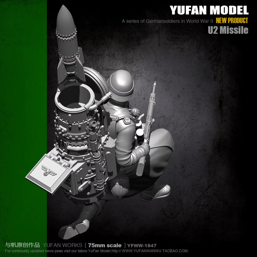 75Mm Rocket Resin Soldier Self-Assembled YFWW-1847