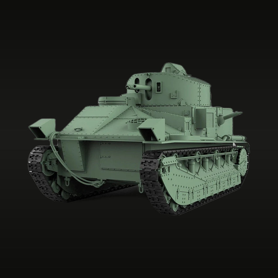 Interwar/WWII Medium Tank (Possibly Vickers/T-28 type) 1/35 Resin Vehicle Kit - unpainted resin model kit