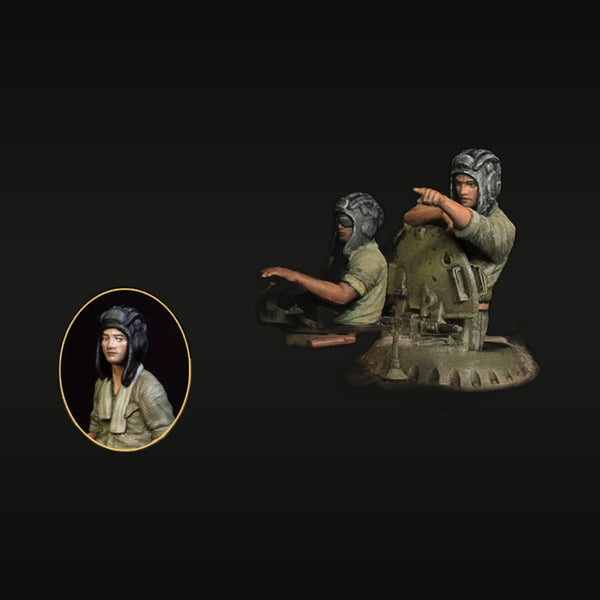 Vietnam War NVA Tank Crew with Bust 1/35 Resin Figure Set