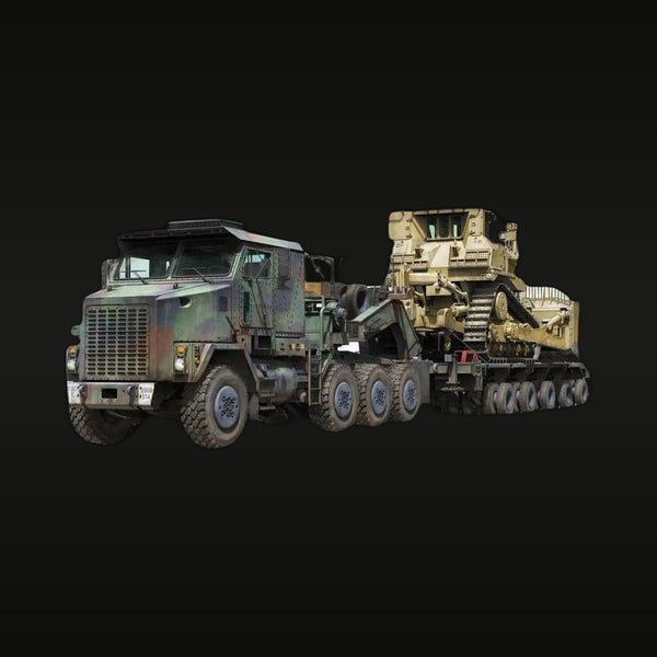 Modern US M1070 HET with M1000 Trailer & D9R Bulldozer 1/72 Resin Vehicle Kit