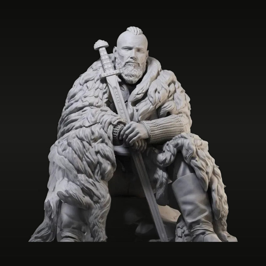Viking Warrior Bjorn Ironside with Sword 1/24 Resin Bust Kit - unpainted resin model kit