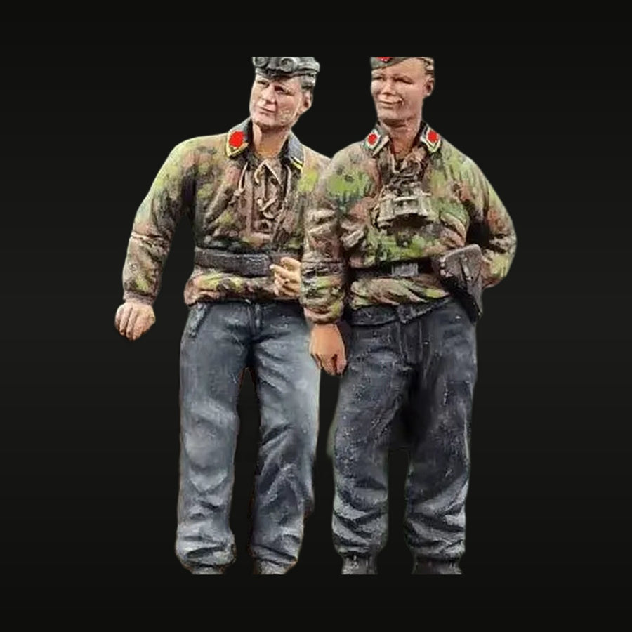 WWII German Officers with Goggles Set of 2 1/35 Resin Figure Kit - unpainted resin model kit