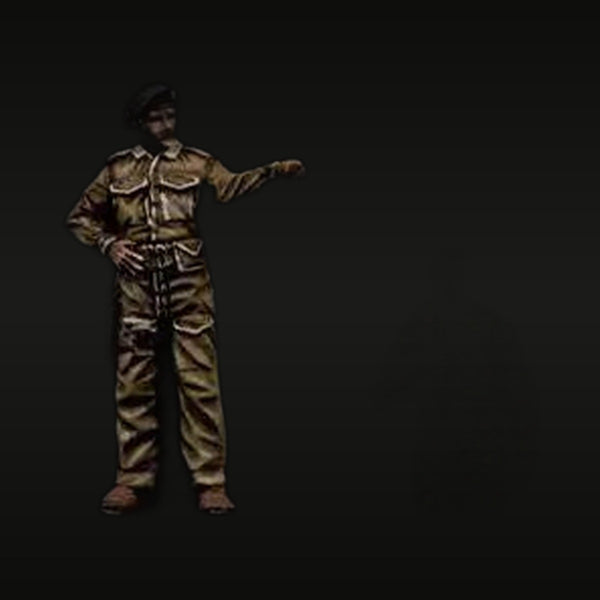 WWII British Soldier Standing Khaki Battledress 1/72 Resin Figure Kit