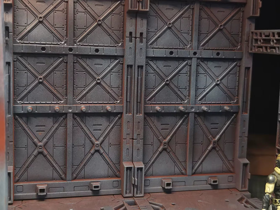 WWII Military Fortified Barracks Gate Diorama Terrain Accessory Resin Kit - resin model view 4