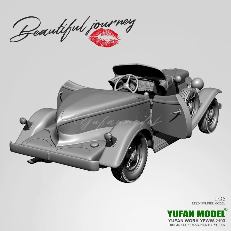 1930s Convertible Roadster with Open Doors 1/35 Resin Model Kit - resin model view 5
