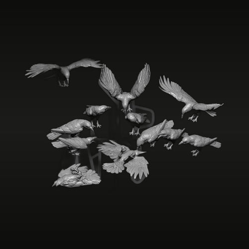 1/35 Crow Birds Resin Figure Kit - Miniwar B350002
