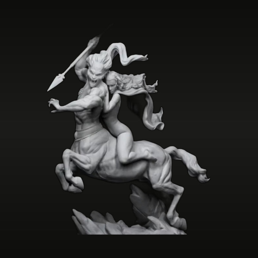 Fantasy Female Centaur Warrior with Spear 1/24 Resin Figure Kit - unpainted resin model kit