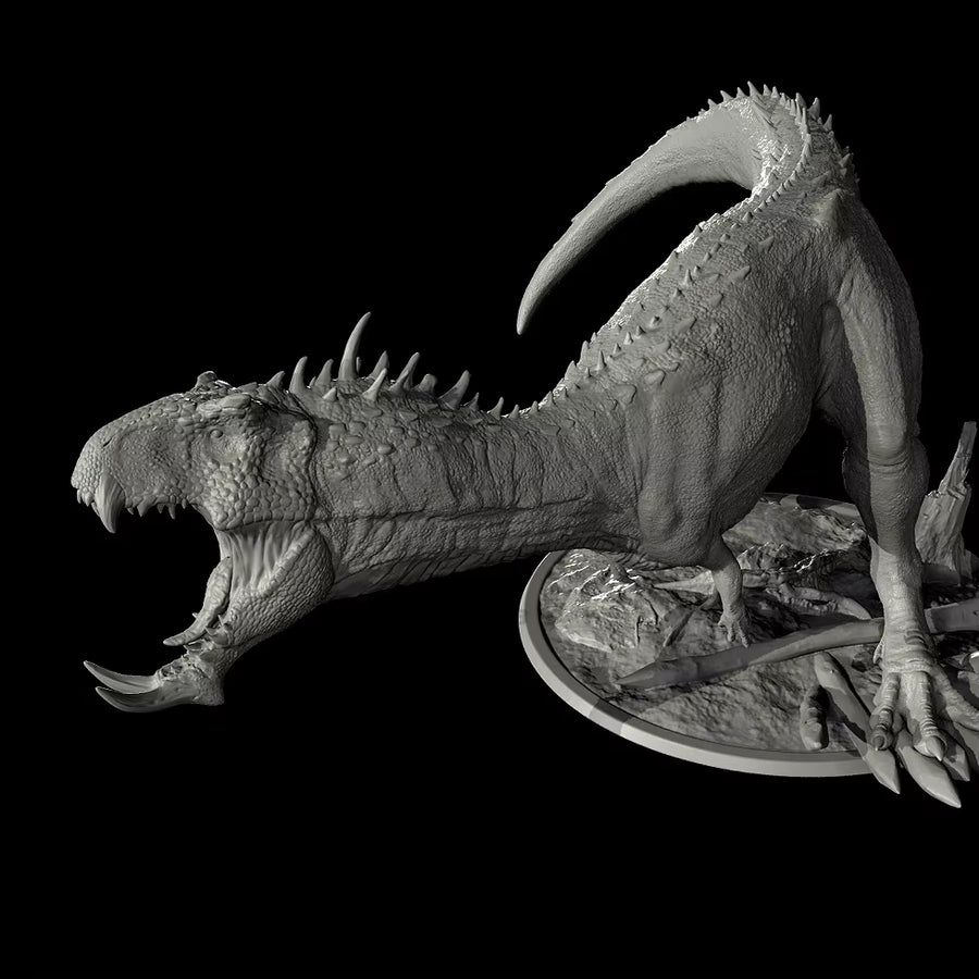 Indominus Rex Jurassic World Dinosaur with Diorama Base 70mm Resin Figure Kit - resin model view 4