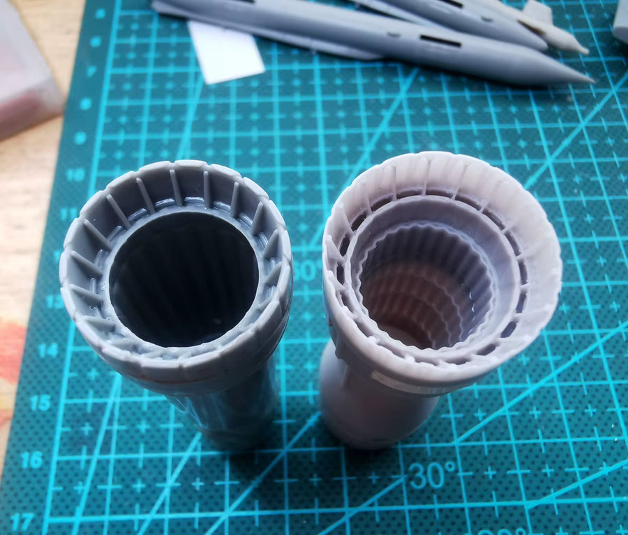 Modern Jet Engine Afterburner Nozzles Set 1/48 Resin Detail Kit - resin model view 3
