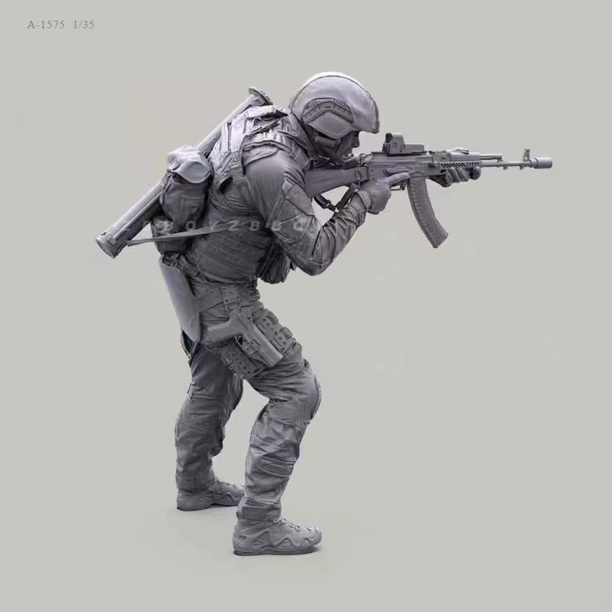 1:35 Model Kit Resin Kit 35730 Modern Soldier Shooting Posture