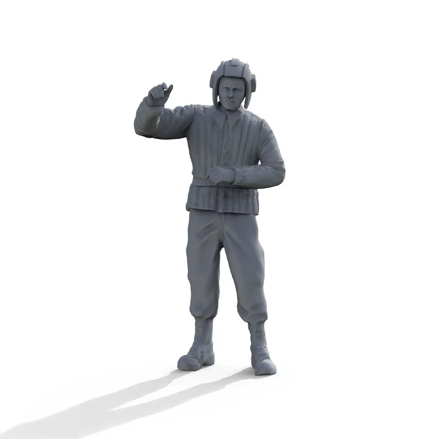 WWII Soviet Tank Crew Three Figure Set 1/48 Resin Kit - resin model view 4