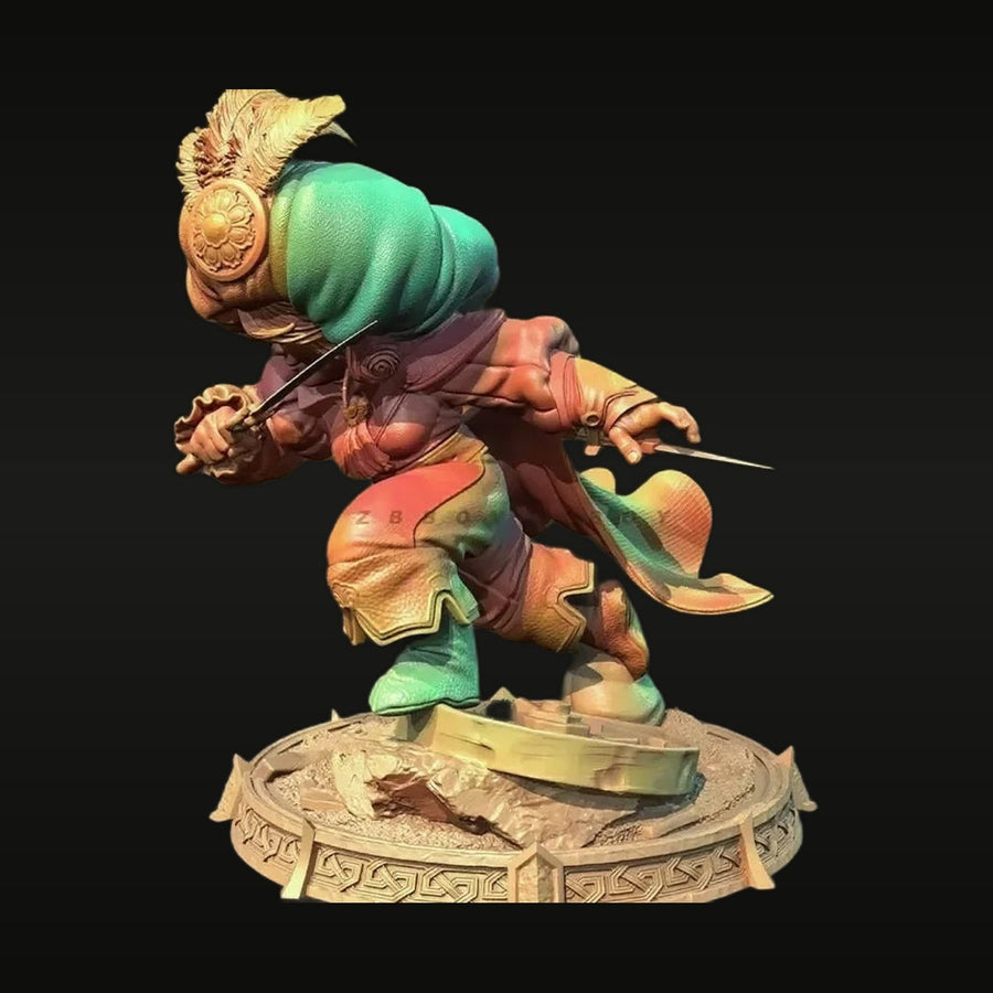 Fantasy Rat Warrior with Rapier and Shield 30mm Resin Figure Kit - unpainted resin model kit