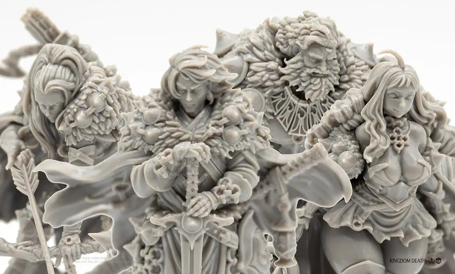 Fantasy Nature Heroes Four-Figure Set 75mm Resin Kit - resin model view 2