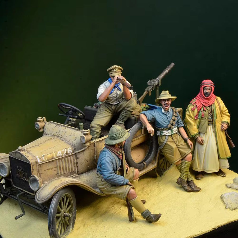 WWI British Crossley Tender Patrol Middle East Pre-Painted 1/35 Diorama Kit - resin model view 2