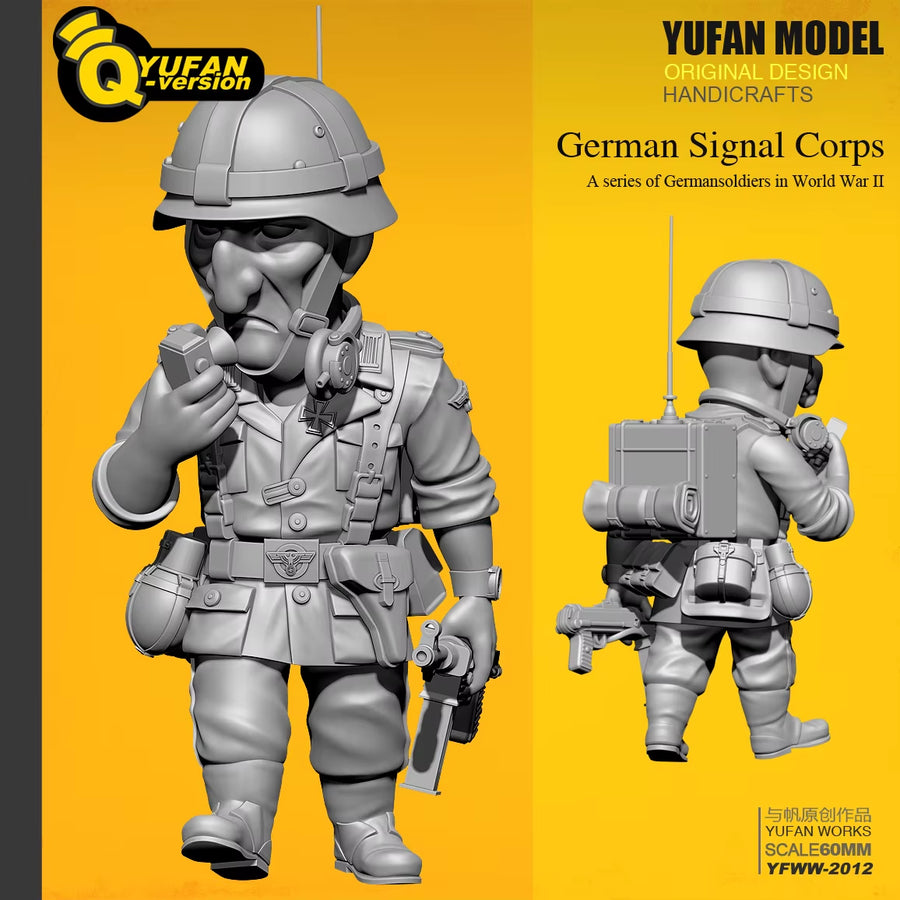 WWII German Wehrmacht Soldiers with MP40 1/32 Resin Figure Set - resin model view 3