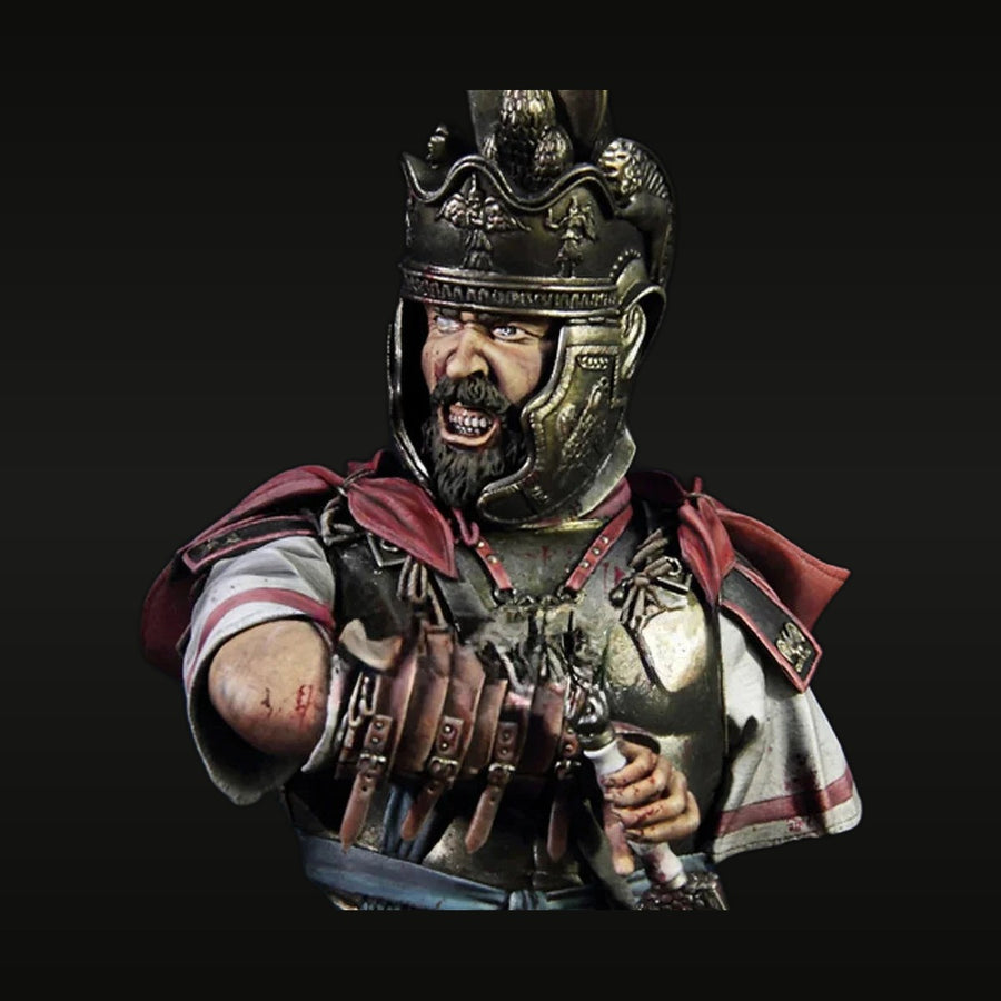 Ancient Roman Cavalry Officer Bust with Crested Helmet 1/10 Resin Kit - unpainted resin model kit