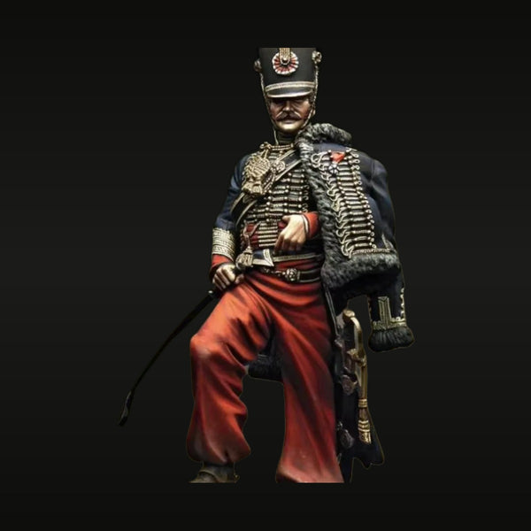 Napoleonic Imperial Russian Hussar Officer 1/24 Resin Figure Kit