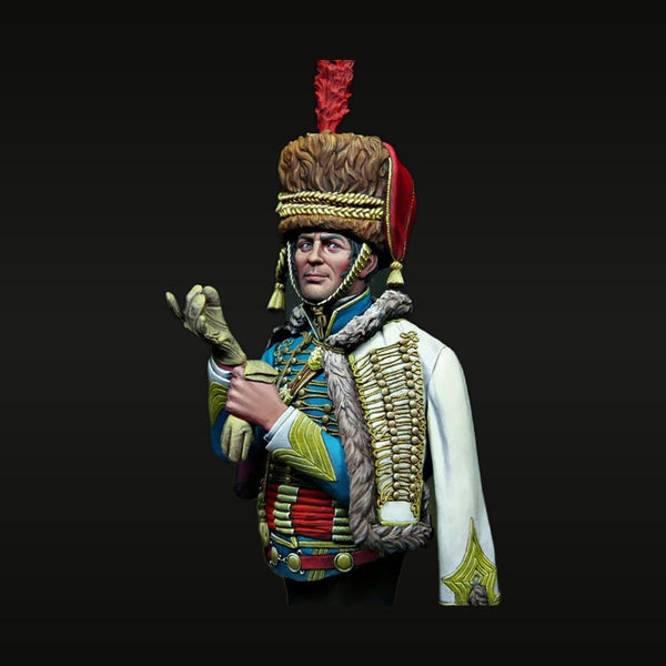 Napoleonic Hussar Officer 1/12 Resin Bust