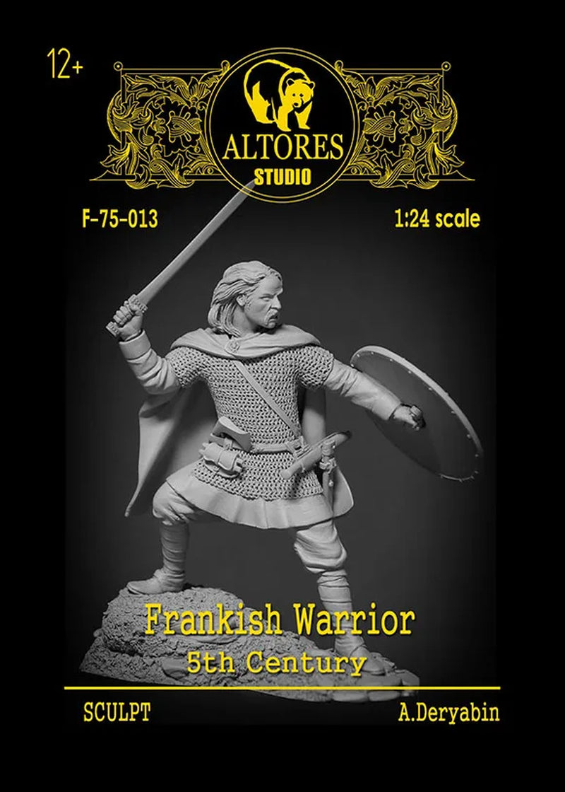1/24, Frankish Warrior Two States Can Be Combined Resin Kit Figure GK Historical War Theme Uncoated No Colour