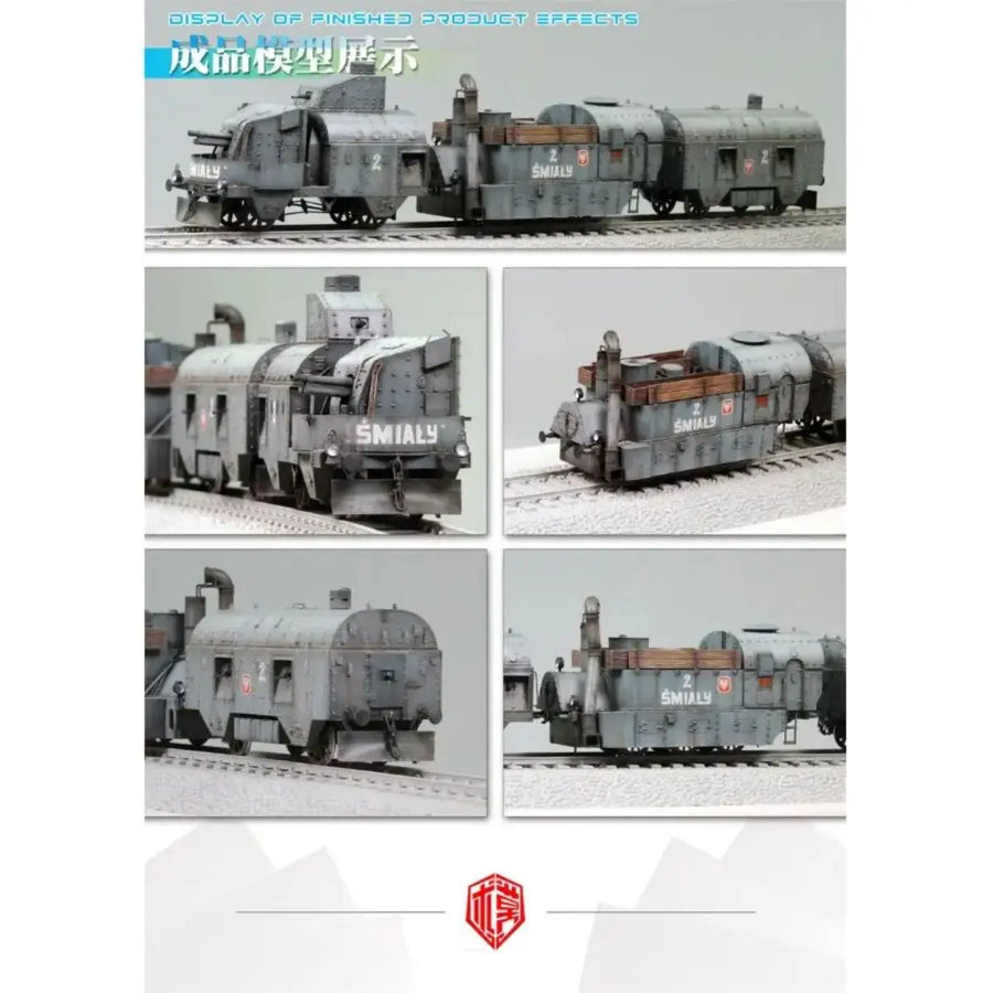 Kit Polish Armoured Train P.P.2 «Smialy» Infantrywagon-Carriage Collectible Model QW Q09002 1/72
