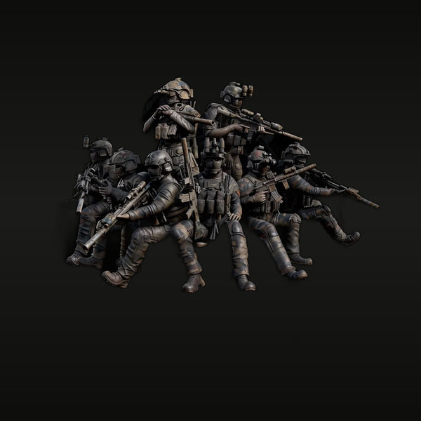 Modern US Special Forces Team 7-Figure Set 1/35 Resin Kit