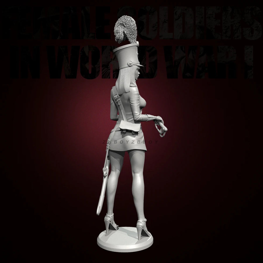 The Height of Man 38Mm 50Mm 75Mm Resin Model Kit Female Soldier Colorless Self Assembly（3D Printing ） TD-7504 /3D
