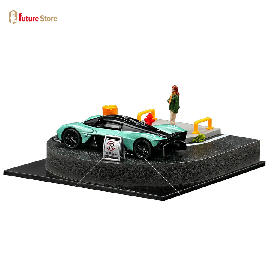 1/64 Curved Highway Streetscape City Street Building Miniature Scene View Decoration Display Mini Car Model Storage ﻿