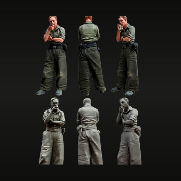 WWII German Panzer Crewmen Downtime Set 1/35 Resin Figure Kit
