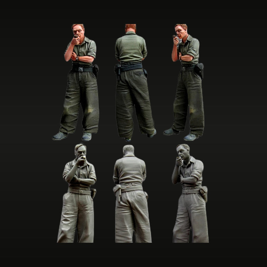 WWII German Panzer Crewmen Downtime Set 1/35 Resin Figure Kit - unpainted resin model kit