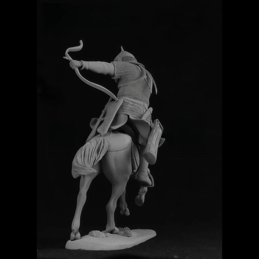 75Mm Resin Unpainted Model Kit, Military Theme, 13Th Century Cuman Horse Archer, Unassembled and Unpainted GK