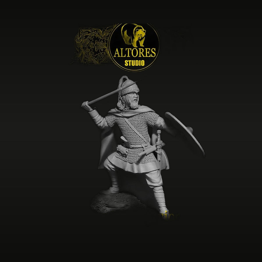 Frankish Warrior 5th Century Bust 1/24 Resin Kit - unpainted resin model kit