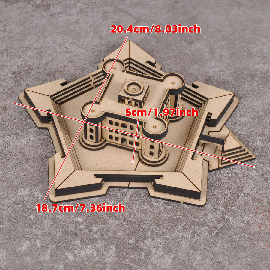 Assembly Architectural Model Sand Table Naval Base Fort Fortress Bastion Stronghold Bulwark Diorama Scale Model Kit 1/700