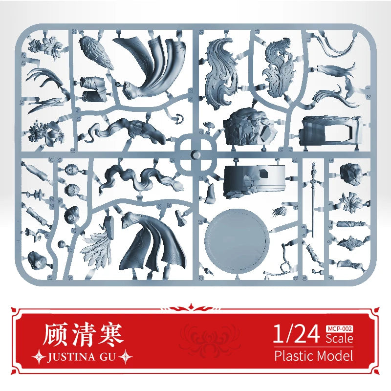 Nightworks MCP-002 1/24 Naraka:Bladepoint Authorize 75Mm JUSTINA GU Miniature Plastic Assembly Model