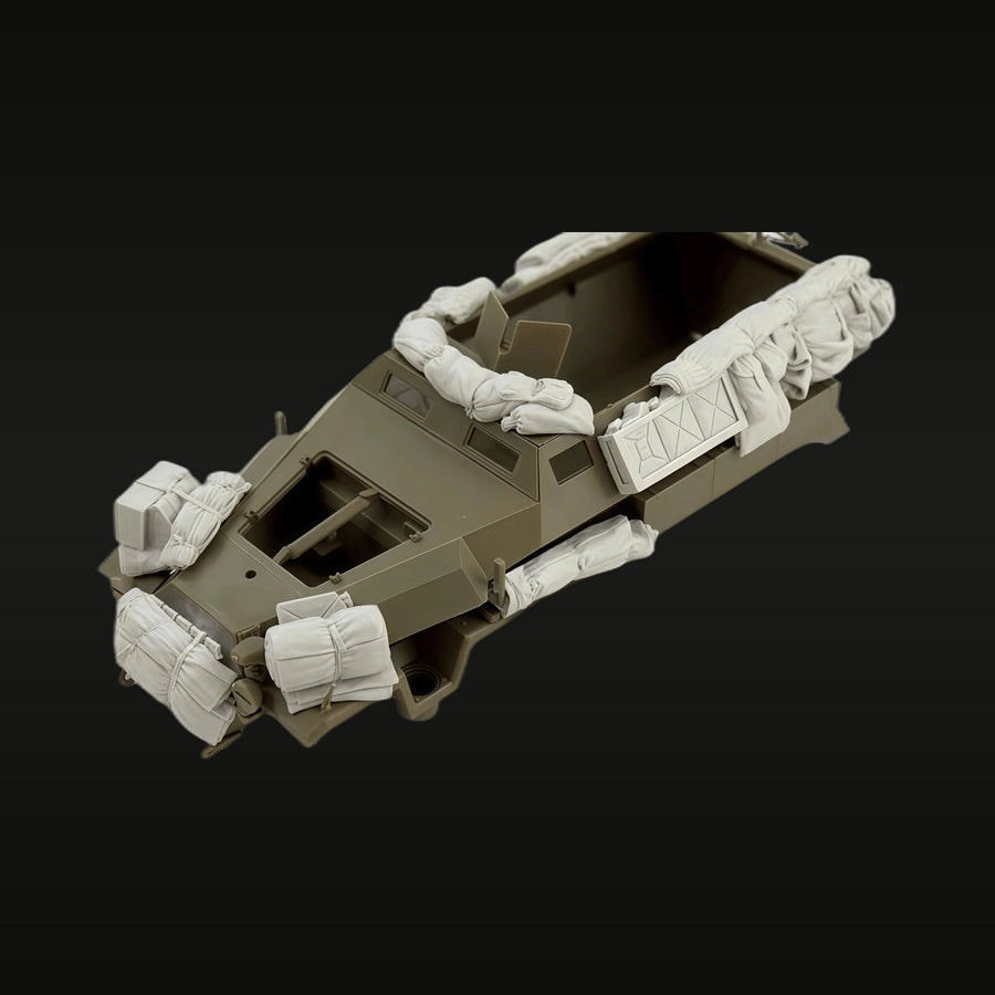 WWII Armored Transport with Field Stowed Cargo 1/35 Resin Vehicle Kit - unpainted resin model kit