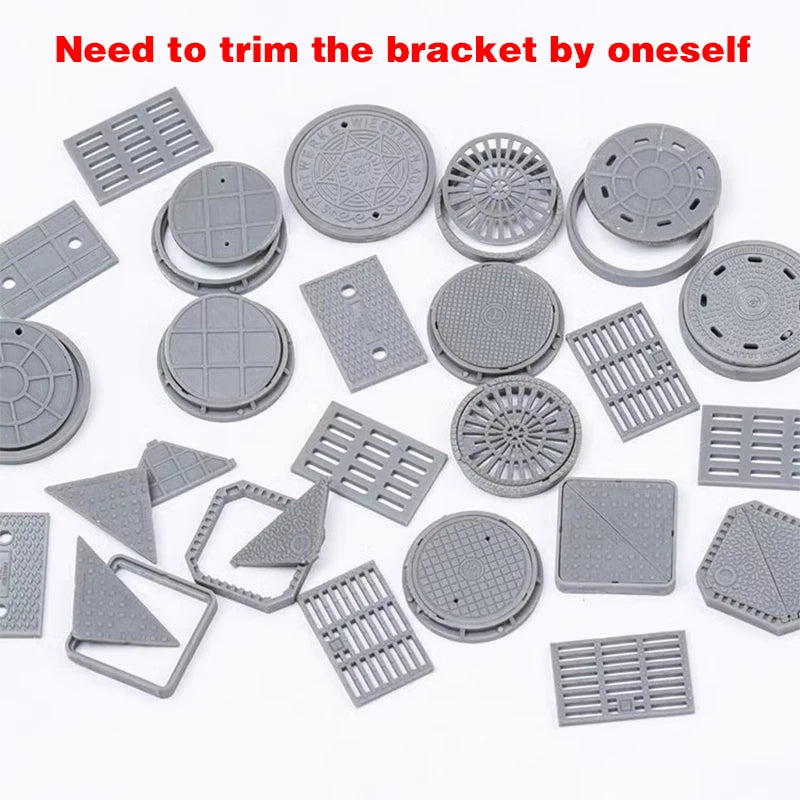 1/35 Manhole Covers Set (Resin Terrain) - resin model view 3