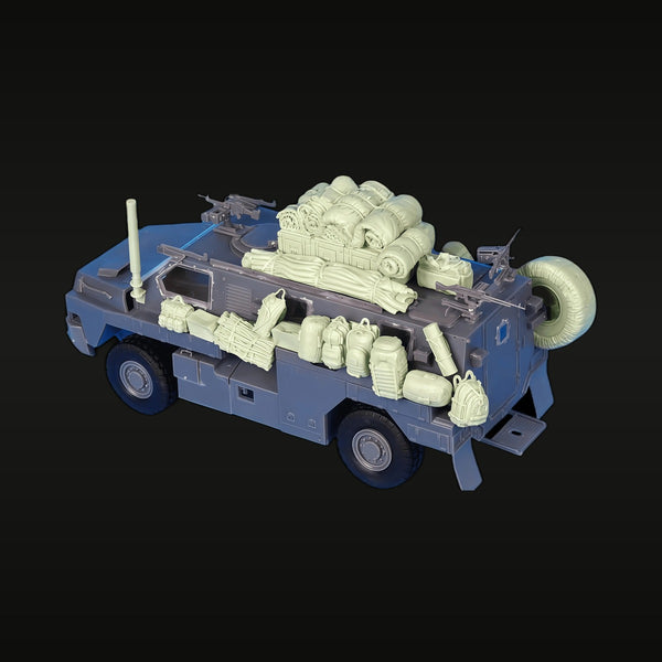 Modern Military MRAP Armored Vehicle with Stowage Load 1/35 Resin Vehicle Kit