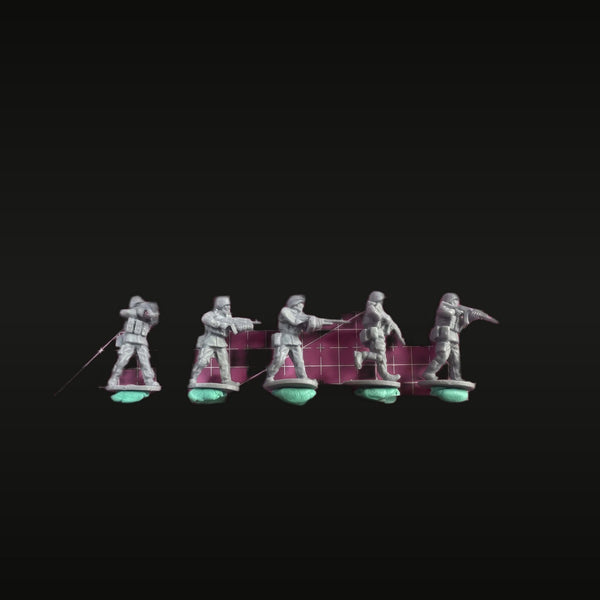Modern Infantry Squad 5-Figure Set 1/72 Scale Resin Kit