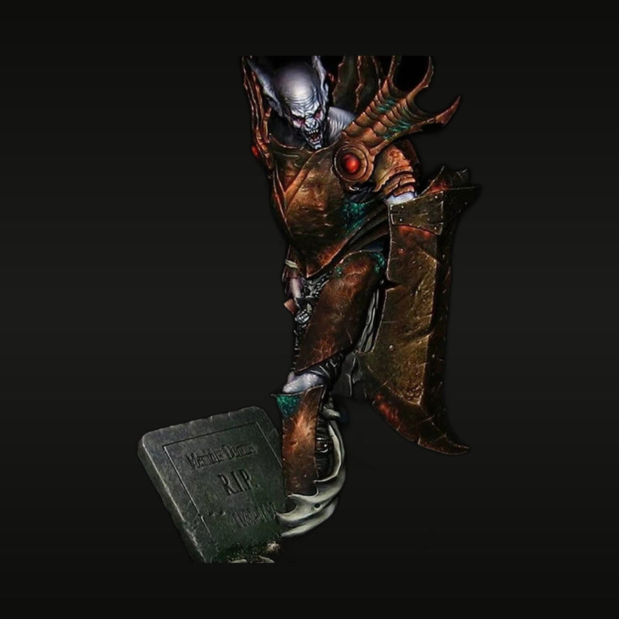 Fantasy Undead Necromancer with Grimoire 75mm Resin Bust Kit - unpainted resin model kit