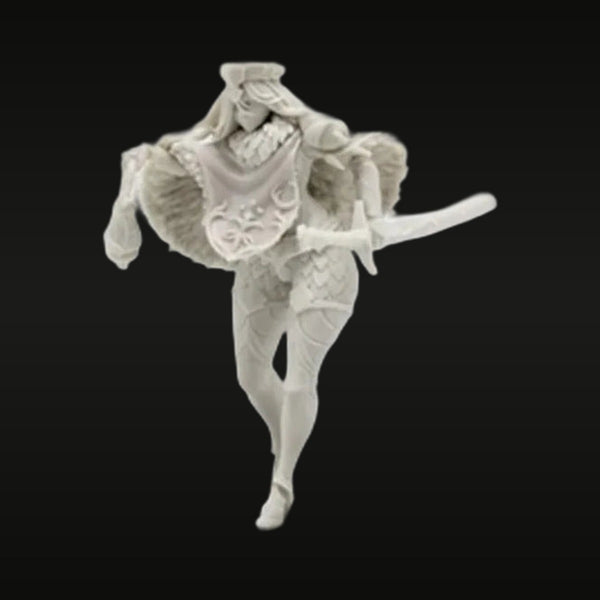 Fantasy Female Warrior Kd Rayanor with Staff 1/24 Resin Figure Kit