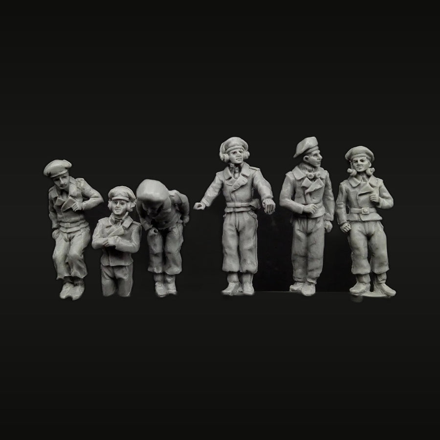 WWII British Infantry 6-Figure Set 1/72 Scale Resin Kit - unpainted resin model kit