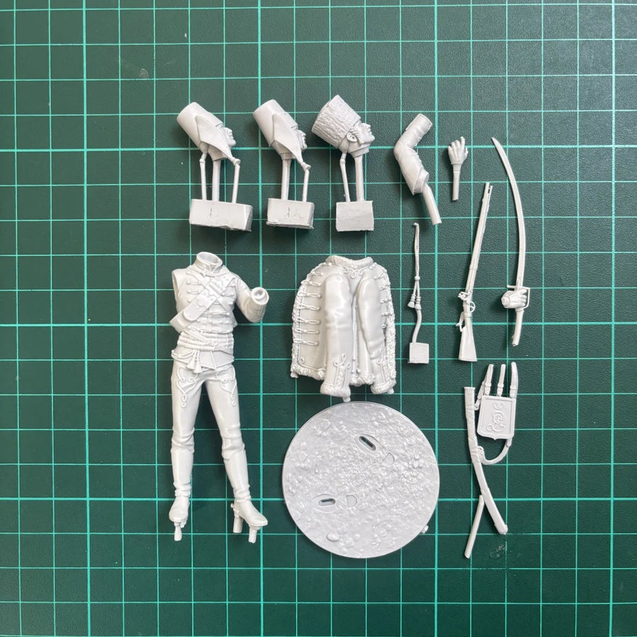 75Mm Resin Unpainted Model Kit, Military Theme, Russian Cavalry Squadron Soldier Unassembled and Unpainted GK