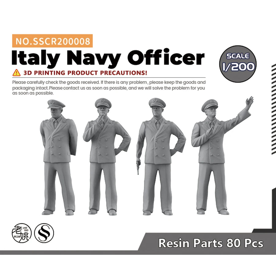 Yao'S Studio SSCR008 1/700 1/350 1/144 Model Upgrade Parts Italy Navy Officer 1/400