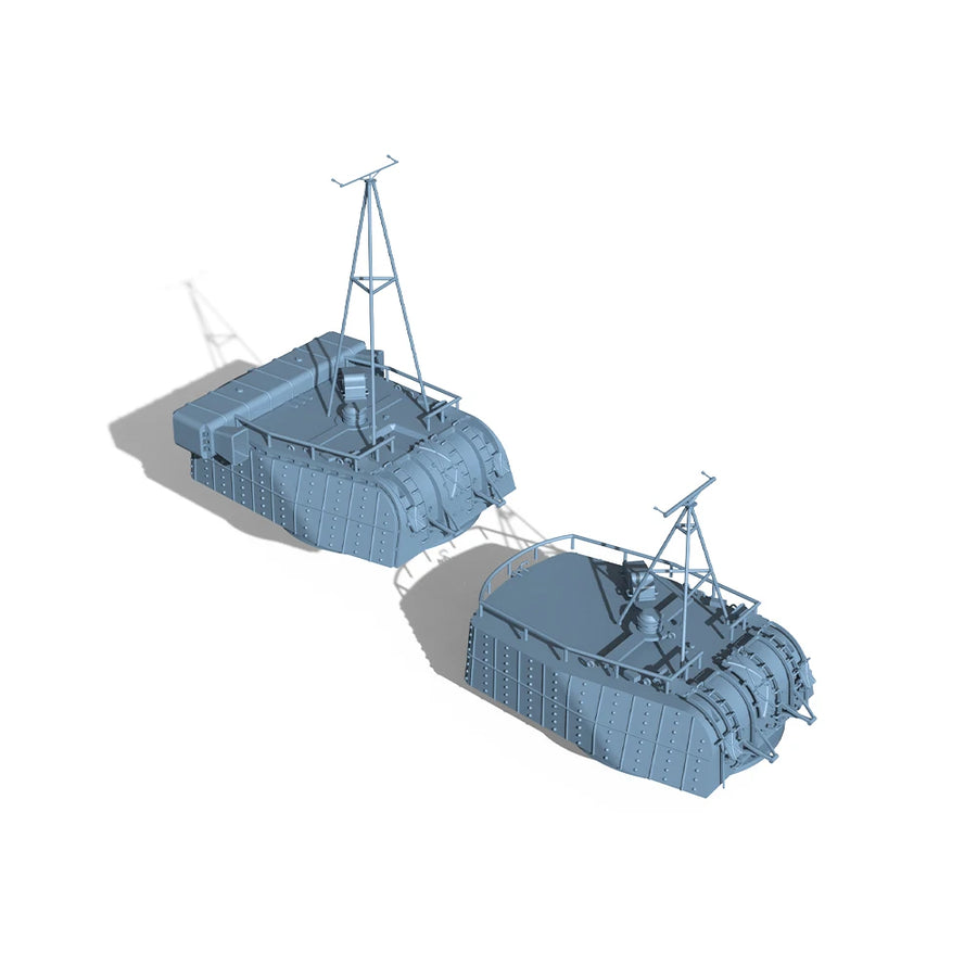 WWI British Mark Tank Twin Pack 1/700 Resin Kit - resin model view 2