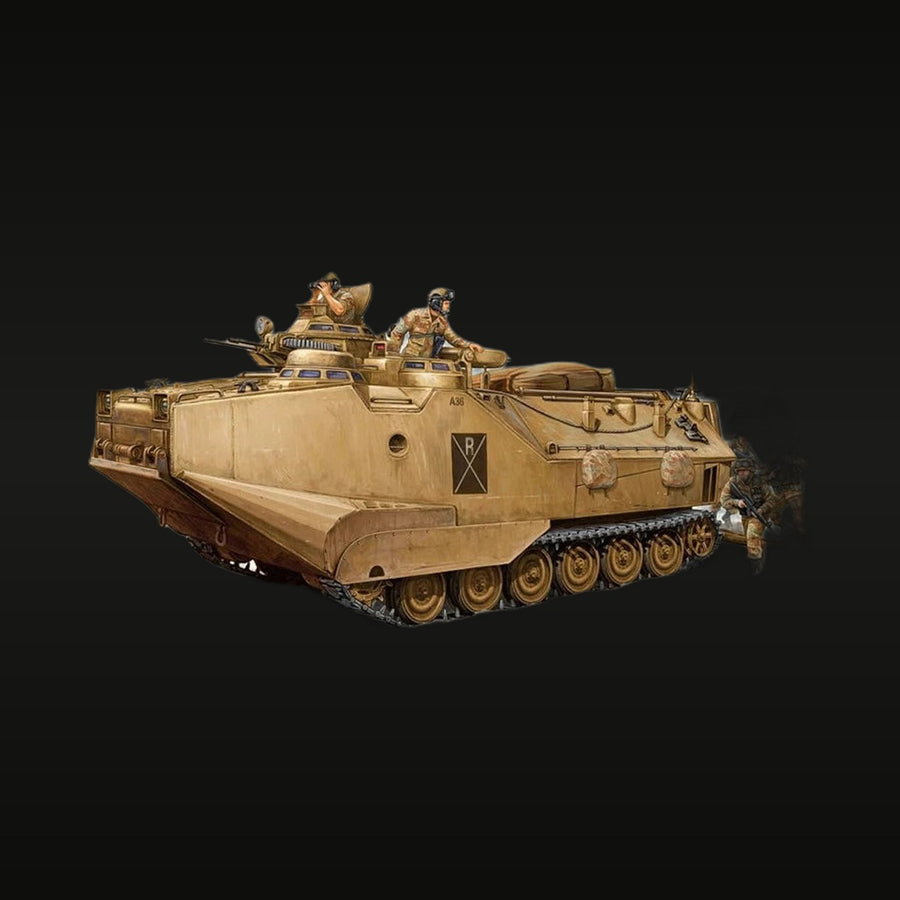 Modern US AAVP-7A1 Amphibious Assault Vehicle with Crew 1/35 Resin Kit - unpainted resin model kit