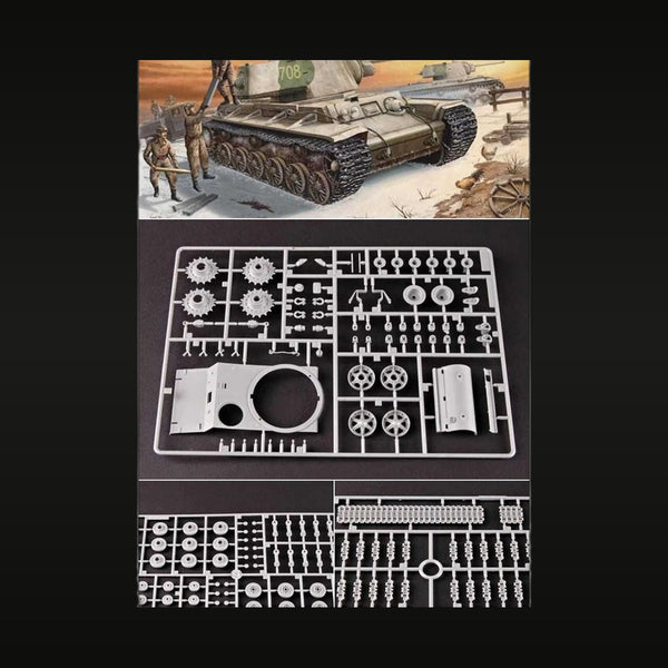 WWII Soviet KV-1 Heavy Tank 1/35 Plastic Model Kit