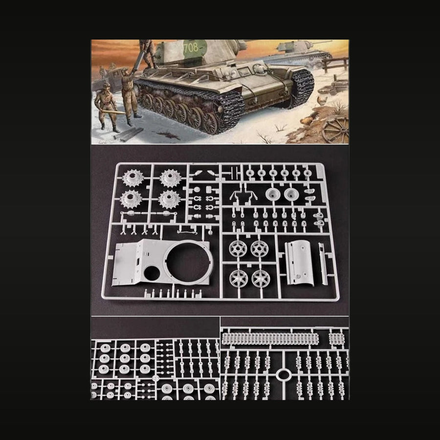 WWII Soviet KV-1 Heavy Tank 1/35 Plastic Model Kit - unpainted resin model kit