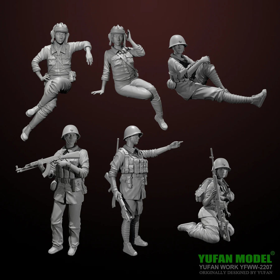 Cold War Soviet T-54/55 Tank Crew Diorama Set 1/35 Scale Resin Kit - resin model view 5