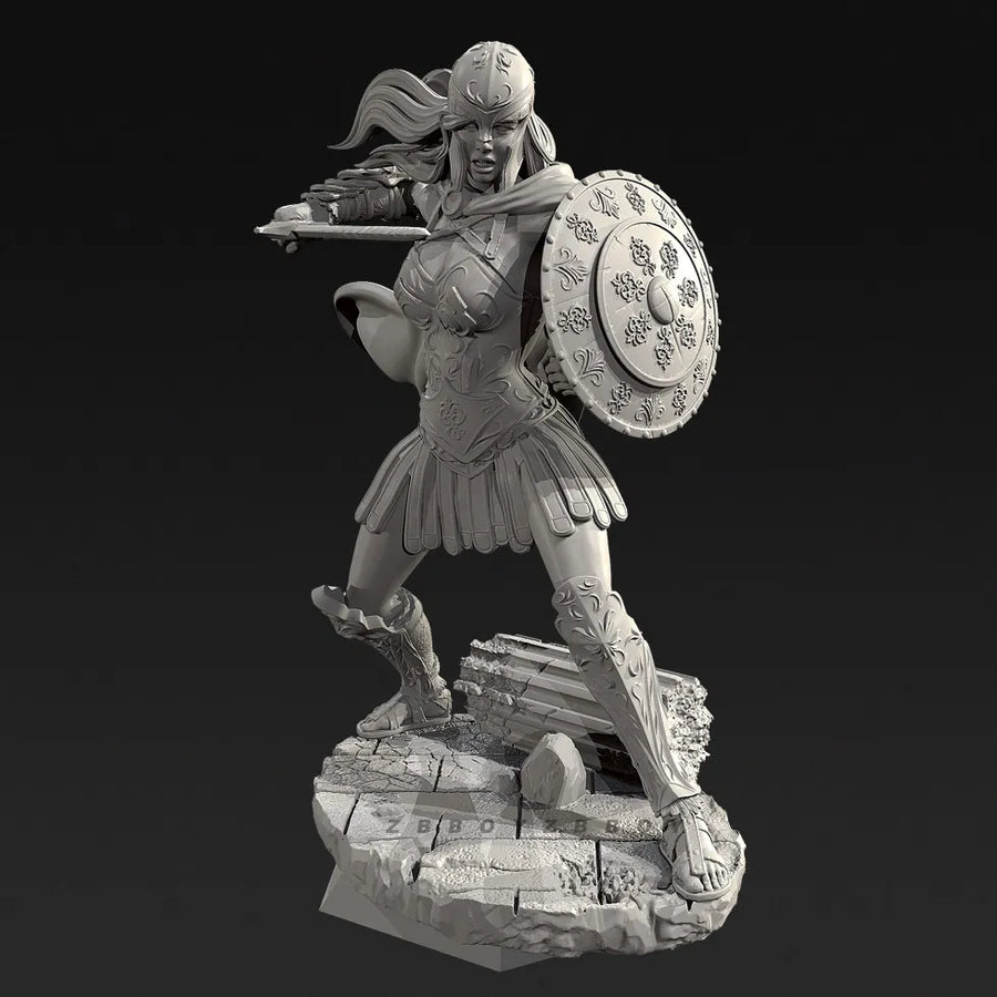 Ancient Greek Hoplite Warrior Corinthian Helmet 75mm Resin Bust Kit - resin model view 2