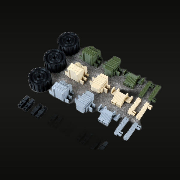 WWII Modular Military Truck Set with Cargo Beds 1/35 Resin Kit