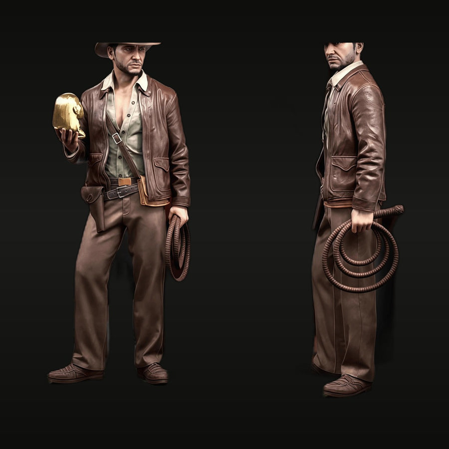 Indiana Jones Adventure Archaeologist with Idol 75mm Resin Bust Kit - unpainted resin model kit